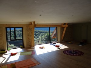 Salle de yoga du gite des Rimets