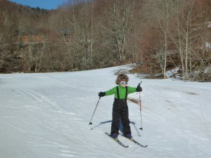 Baptiste- découvre le ski de fond sur l'espace d'initiation