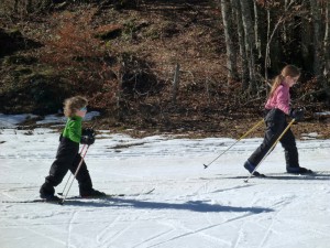 Baptiste et Chiarra- Découverte du ski de fond