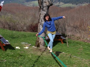 Slackline Gîte des Rimets, Vercors- 