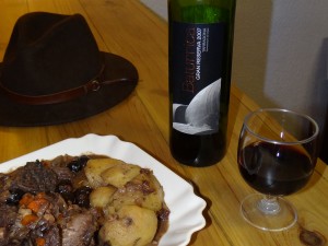 Daube provençale de sanglier- accompagnée d'un très bon vin espagnol