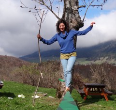 Slackline Gîte des Rimets, Vercors