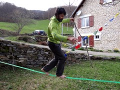 Slackline Gîte des Rimets, Vercors